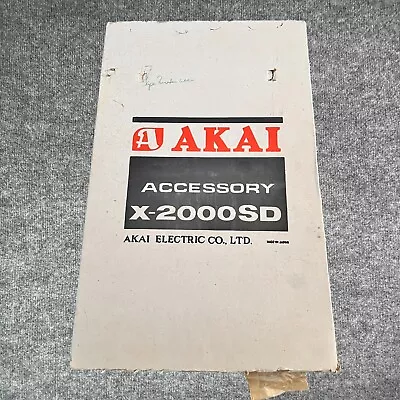 AKAI X-2000SD Reel-To-Reel/8 Track OEM Parts & Accessory Kit Manual FOR PARTS • $300