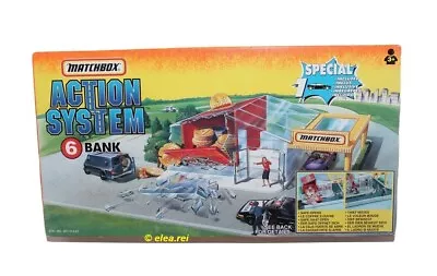 Matchbox Action System 6 Bank Playset 1996 Play Track 2 Figures NEW SEALED • $88.99