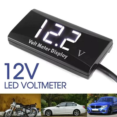 Digital Voltmeter Caravan/Car DC 12V Display Battery Gauge Voltage LED For Cars • £5.82