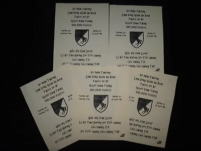 Vietnam War 5 VC Propaganda Leaflets Against US 11th ACR BLACKHORSE Regiment • $6.25