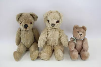 Bears Miniature Small Mohair Assorted Vintage Inc Glass Eyes Chad Valley  X 3 • £31.07