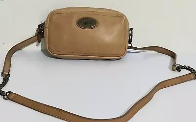 UGG Beige Leather Small Crossbody Camera Bag 22cm X 16cm X 8cm  • £53.30