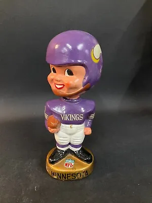 Vintage Minnesota Vikings NFL Football Gold Base BOBBLEHEAD 1960's  00  COOL • $100