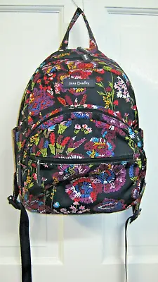 Vera Bradley Lighten Up Essential Backpack MIDNIGHT WILDFLOWERS 12 X 9 X 4 NWOT • $31.99