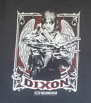 Walking Dead DARYL DIXON Black T-Shirt Adult Men's Size L * EUC * • $11.90