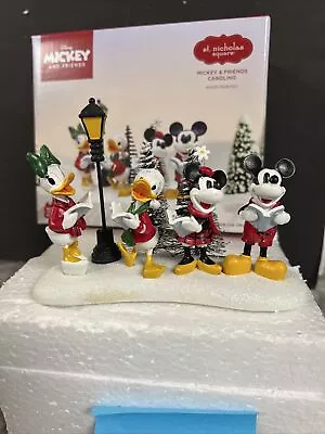 Christmas Village Disney Donald Duck Mickey Friends Caroling St Nicholas Square • $37.04