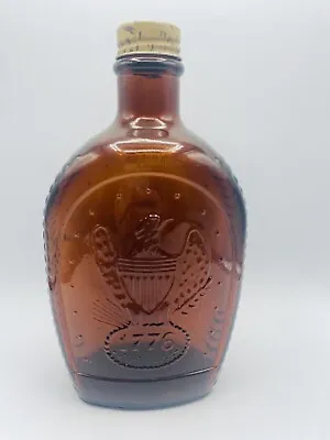 Vintage Brown Glass Spirit Of 1776 Log Cabin Syrup Bottle Collectible • $15.99