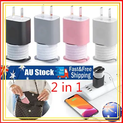 $1.10 • Buy 2 In 1 Silicone Charger Protector For IPhone Phone 18W/20W Charger Case AU