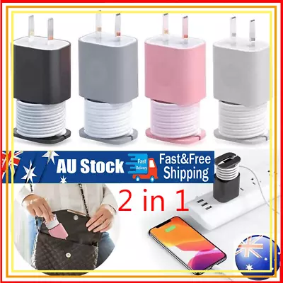 2 In 1 Silicone Charger Protector For IPhone Phone 18W/20W Charger Case AU • $15.67