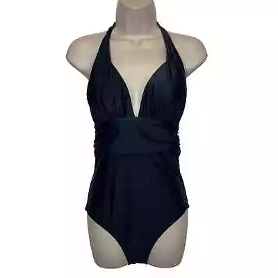 Vix Paula Hermanny Black Swimsuit Tie Back Womens Large • $39.99