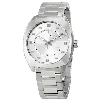 Gucci GG2570 YA142308 Silver Dial Stainless Steel Men's Watch • $509.99