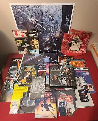 Star Wars Vintage Paper Lot - Posters Comic Game Box Take-a-Tape Yoda Magazine   • $24.99