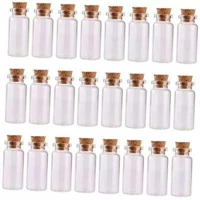 24PCS 10ml Glass Bottles Cork Stoppers DIY Decoration Mini Glass Vials Cork  • $17.07