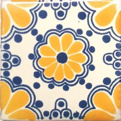 C#074) Mexican Tile Sample Wall Floor Talavera Mexico Ceramic Handmade Pottery • $1.75
