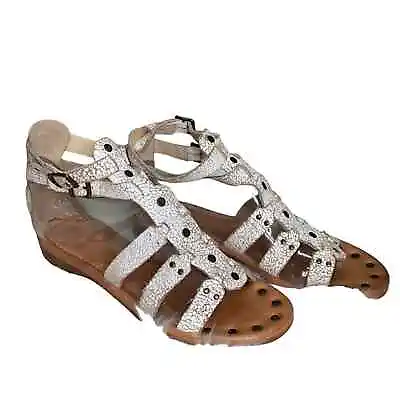 Frye Rachel Moto Gladiator Strap Leather Sandals • $97