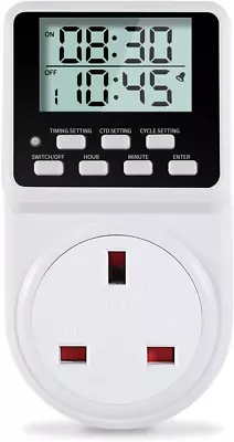 £20.11 • Buy ORIDGET 24 Hour Digital Electric Timer Plug Socket With Countdown And On-Off For
