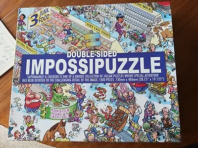 Jigsaw Impossipuzzle Supermarket Theme 1000 Piece Double Sided Brand New • £6