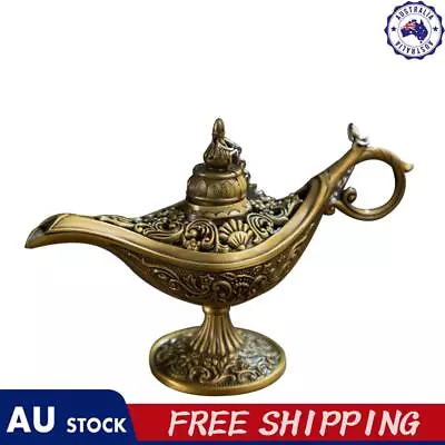 Vintage Aladdin Lamp Fairy Tale Home Desk Ornament Decor (Ancient Copper) • $12.49