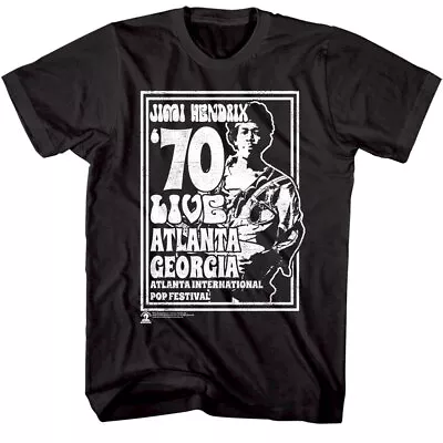 Jimi Hendrix Live Atlanta International Pop Festival Men's T-Shirt Georgia Rock • $31.99