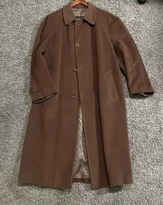 Vintage Canali Peacoat/Topcoat Italian Wool Brown 54R • $69