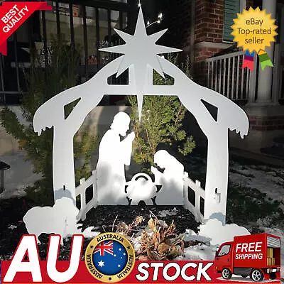 Outdoor Christmas Nativity Scene Set Yard Decor Waterproof & Easy Assembly - Cel • $26.05