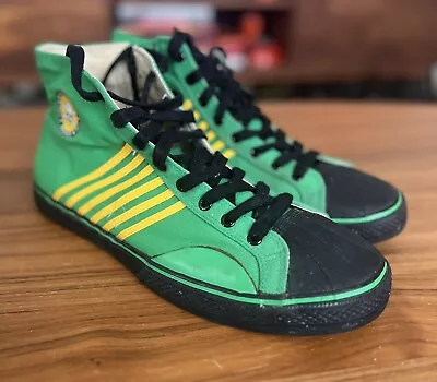 Draven Duane Peters Vision Streetwear High Top Shoes Green Sz 13 Skate Rare • $120