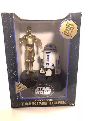 Thinkway C-3P0 And R2-D2 Electronic Talking Bank Operational 1995 NEW • $50