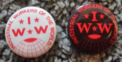 Pair Industrail Workers Of The World Pins Buttons Communist Labor Union • $19.95