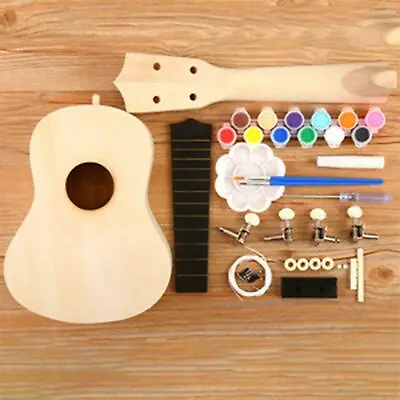 $31.93 • Buy DIY Ukulele Kits With Full Accessories 4 Strings Hawaii Guitar Assembly Toys
