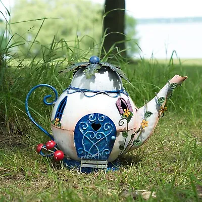 19cm Magic Fairy Outdoor Garden Teapot House Ornament Patio Accessories Decor • £24