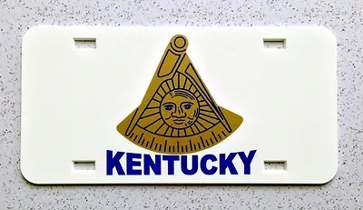 Masonic Kentucky Past Master Auto License Plate Lexan Heavy Gauge Plastic • $5.95
