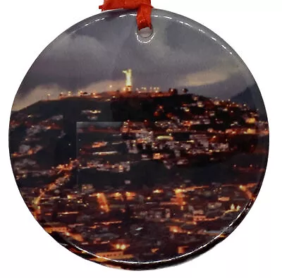 Quito Ecuador At Night Christmas Ornament Porcelain Souvenir • $13.98