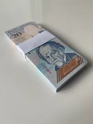 Venezuela 20 Bolívar Soberano - 2018 Bundle X 100 Notes • $15.99