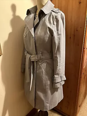 Ladies Kenar Grey Mack With Detachable Quilted Lining Size 12 • £8.50