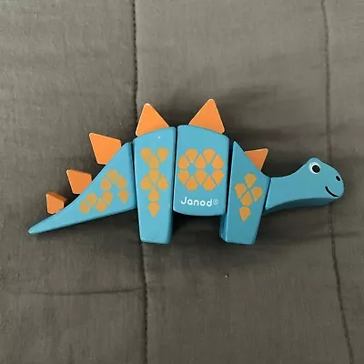 Good Condition Janod Stegosaurus Wooden Puzzle Toy • £7.99