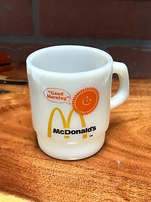 Fire King Mugs McDonalds Coffee Milk Glass Anchor Hocking White USA • $19.20