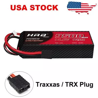 HRB 4S 9500mAh 120C 14.8V TRX Lipo Battery For RC Truck Car Buggy Drone Airplane • $89.94