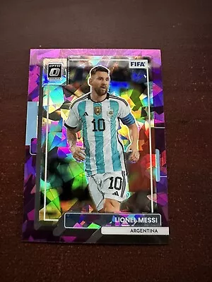 2022-23 Panini Donruss Lionel Messi Optic Purple Ice Prizm #/99 Argentina 🔥 • $89