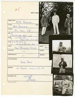 Troy Donahue Parrish 1961 Pair Of Rare On Set Wardrobe Continuity Photographs • $4.95