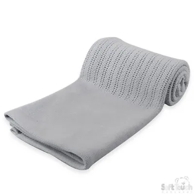 £6.99 • Buy LARGE EXTRA SOFT 100% COTTON CELLULAR BABY BLANKET COT MOSES CRIB - 4 Colours