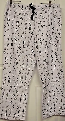 Women's Music Note Flannel Pajama Sleepwear Pants Lounge Pants  • $14.99