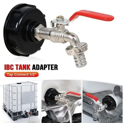 IBC Tank Adapter Connector To Garden Tap With 1/2  Hose Fitting Fuel Water UK • £8.99