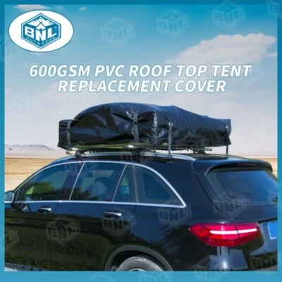 $145 • Buy 600gsm PVC Roof Top Tent Cover For Replacement 145x124x45(H)cm Black Color
