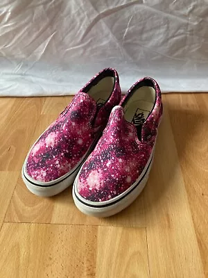 VANS - Pink Space Stars Cosmic Slip On Shoes  • £25