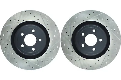 Front PAIR Stoptech Disc Brake Rotor For 2015-2021 Ford Mustang (44295) • $565.92