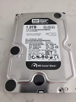 Western Digital Black 1TB Internal 64MB SATA III 3.5” 7200RPM (WD1002FAEX) HDD • $45