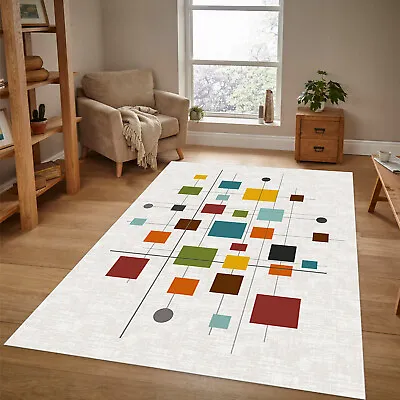 Mid Century Rug Mid Century Modern Rug Modern Art Rug Vertical Rug Gift Rug • $52.25