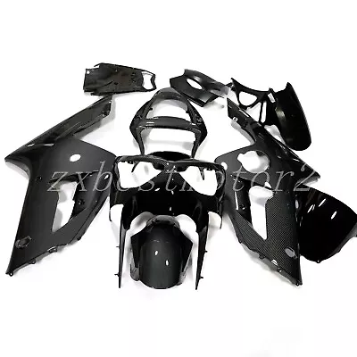 Black Carbon Fiber Fairing Kit Bodywork For Kawasaki Ninja ZX6R 2003-2004 ZX636 • $479