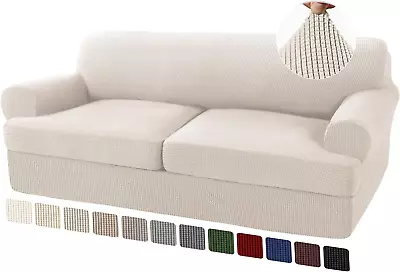 3 Piece T Cushion Sofa Slipcovers Sofa Cover For T Cushion Sofa Couches Stretch  • $73.66