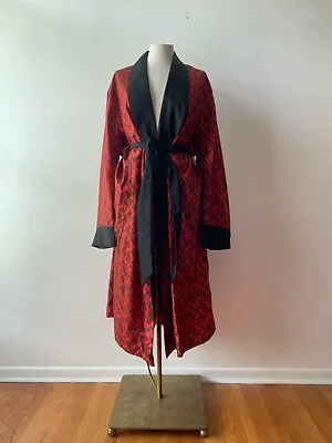 Vintage MCM 1950’s Men's Smoking Jacket - Bathrobe - Lounge Robe - By Dunmar • $150